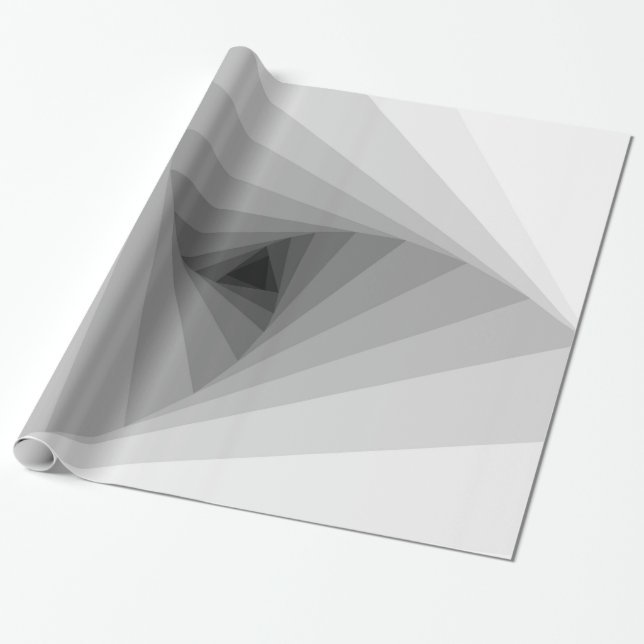 Papier Cadeau Spirale géométrique abstraite triangulaire (Déroulé)