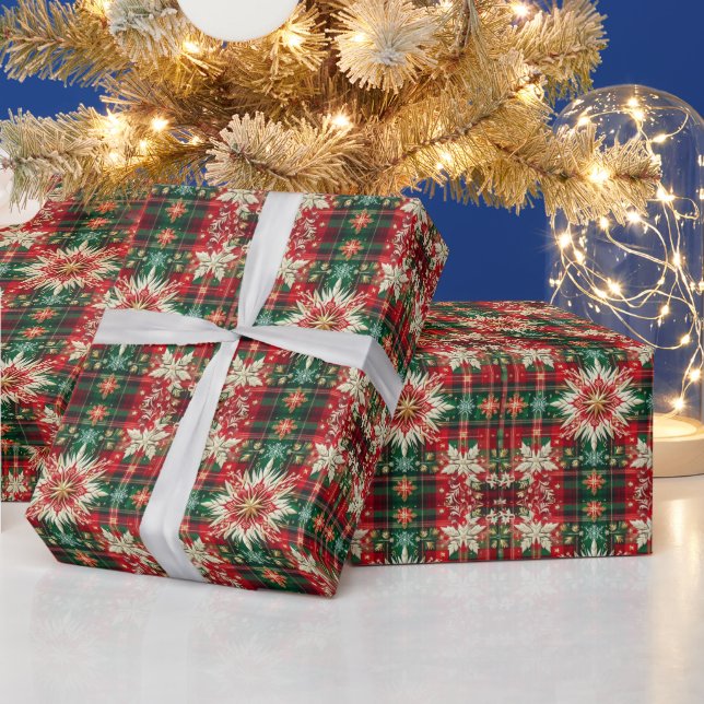 Papier Cadeau Splendeur de flocon de neige (Vacances)