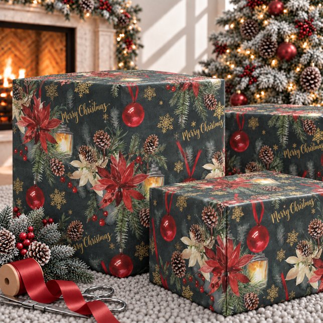 Papier Cadeau Splendeur de Noël Glossy (Créateur téléchargé)