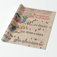 Splendide Manuscrit De Musique Médiévale