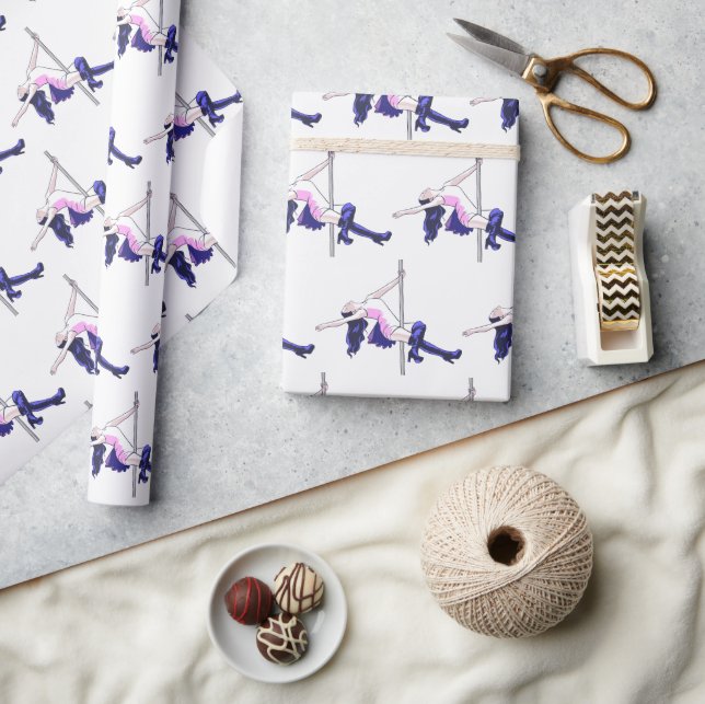 Papier Cadeau Sports de Pôle de Danse Slay (Artisanat)