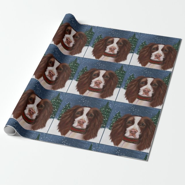 PAPIER CADEAU SPRINGER SPANIEL ANGLAIS       (Déroulé)