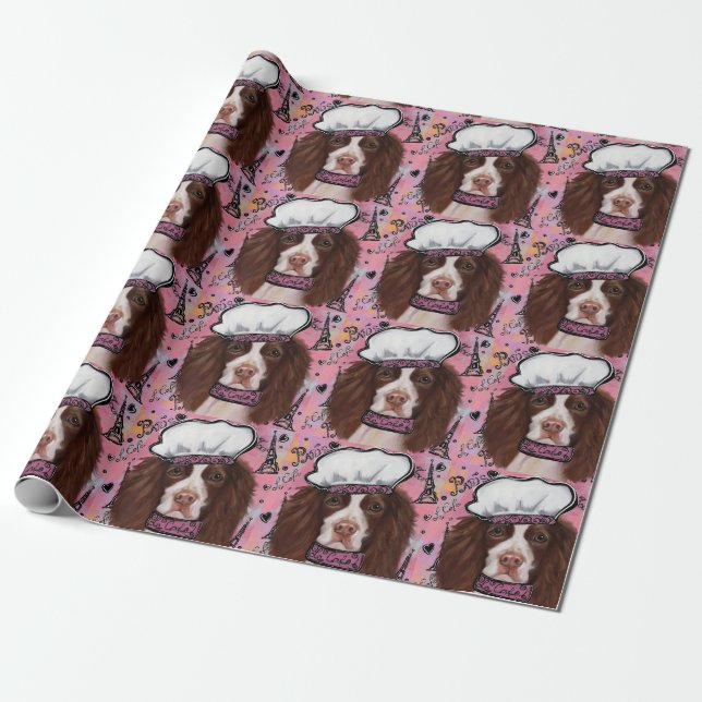 Papier Cadeau Springer Spaniel anglais (Déroulé)