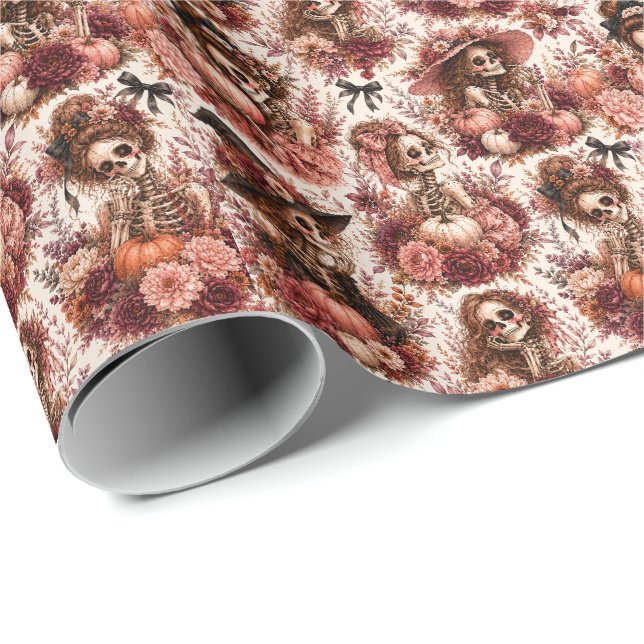 Papier Cadeau Squelette botanique (Coin rond)