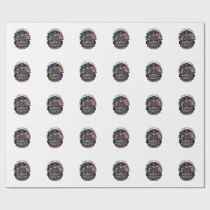 Papier Cadeau Squelette Cowboy Patriotique Squelette Dark Patrio