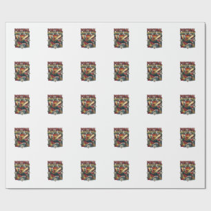 Papier Cadeau Squelette de buteur jour de match Portugal Nations