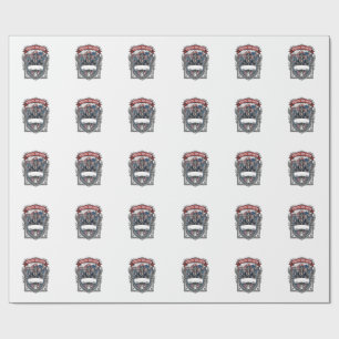 Papier Cadeau Squelette oncle Sam patriotique Squelette patriote