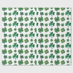 Papier Cadeau St. Patrick's Day 3D Irlandais Clover
