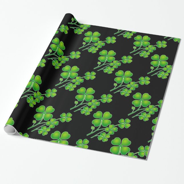 Papier Cadeau St. Patrick's Day Clover + vos idées (Déroulé)
