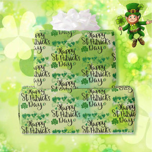 Papier Cadeau St. Patrick's Day Hiver vert du printemps