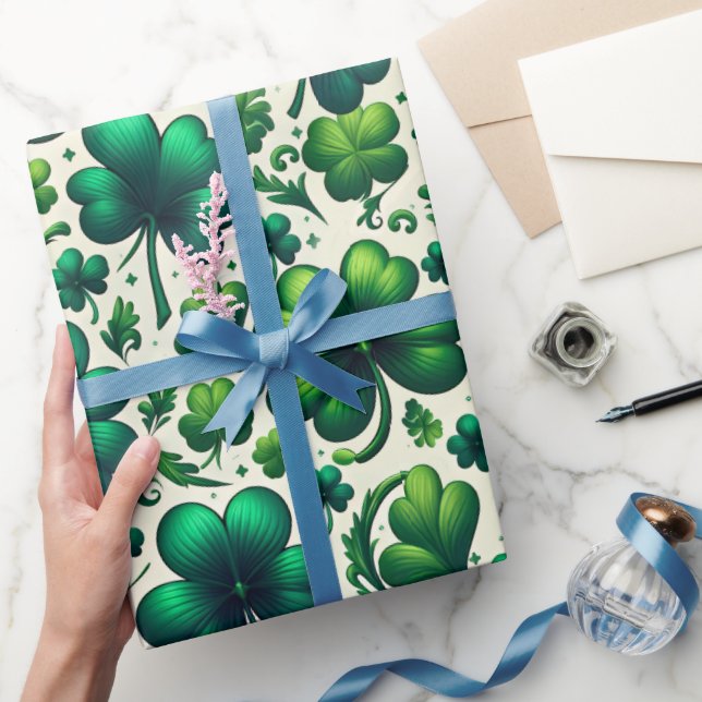 Papier cadeau St. Patrick's Day Lucky Shamrock (Cadeaux)