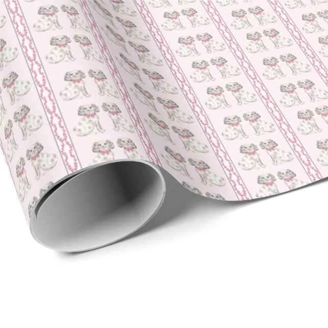 Papier Cadeau Staffordshire Dog Wrapping Paper (Coin rond)