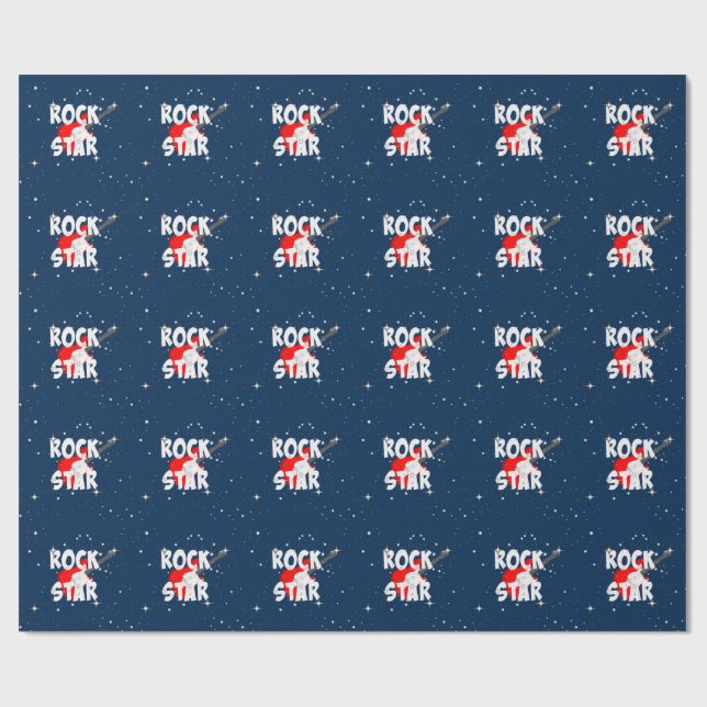 Papier Cadeau "Star du Rock" (Plat)