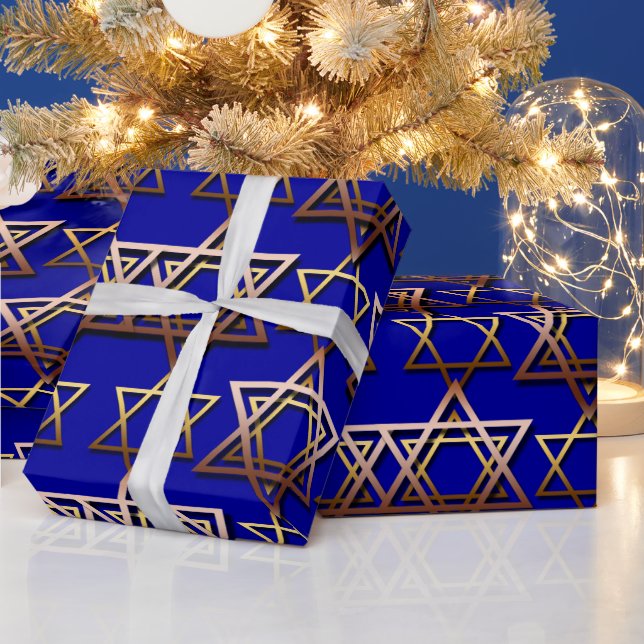Papier Cadeau Star of David Hanoukka Wrapping Paper (Vacances)