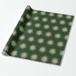 Papier Cadeau Starburst moderne Dark Green & Gold Christmas<br><div class="desc">Papier d'emballage moderne de Noël Starburst en vert foncé et or. Un design simple et élégant dans une palette de couleurs élégante vert foncé et or.</div>