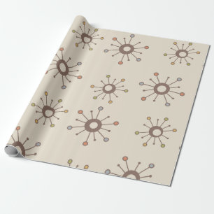 Papier Cadeau Starburts Atomique Nature Tons Terre