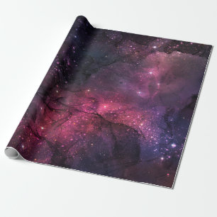 Papier Cadeau Starry Stars Espace extra-atmosphérique Galaxy Mot