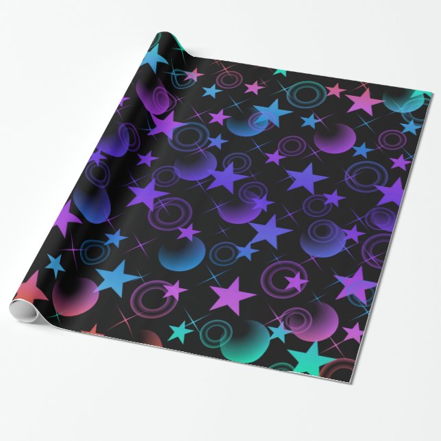 Papier Cadeau Stars 'n Stuff Motif (Déroulé)
