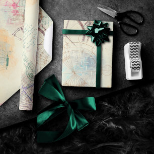 Papier Cadeau Steampunk victorien   Watercolor Grunge Pastel