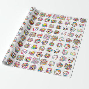 Papier Cadeau Stickers Kawaii adorables Promenades pour mignonne