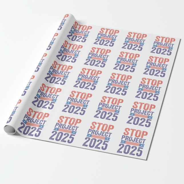 Papier Cadeau Stop Project 2025 Trump American Patroitic (Déroulé)