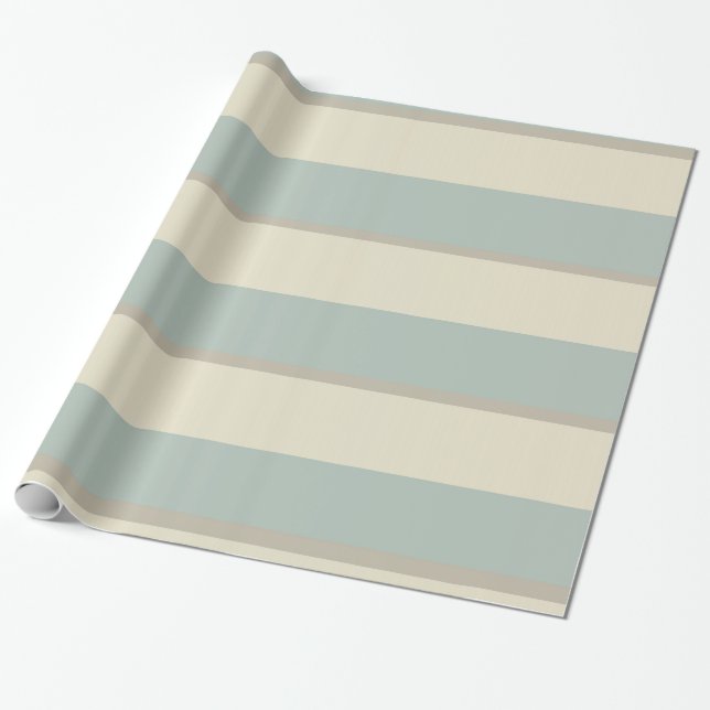 Papier Cadeau Stripe Eau de Nil géorgienne (Déroulé)