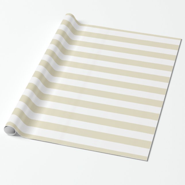 Papier Cadeau Stripes de Sand White (Déroulé)