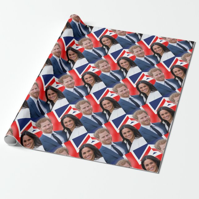 Papier Cadeau Stunning ! Marque du Prince Harry et Meghan (Déroulé)
