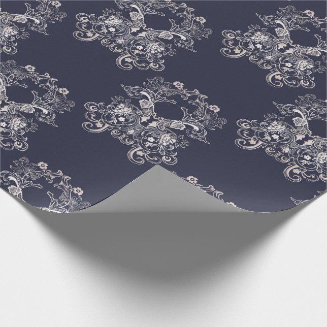 Papier Cadeau Style baroque Floral Rétro (Coin)