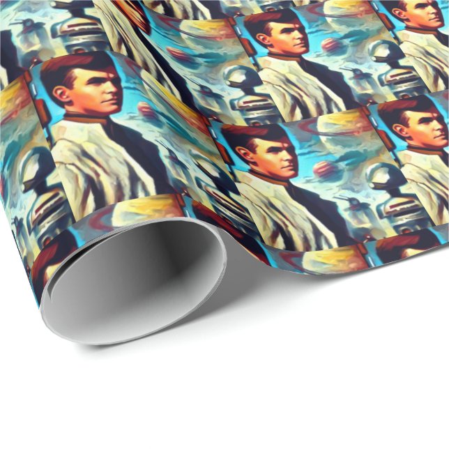 Papier Cadeau Style de couverture du magazine de pâtes SF 2 (Coin rond)