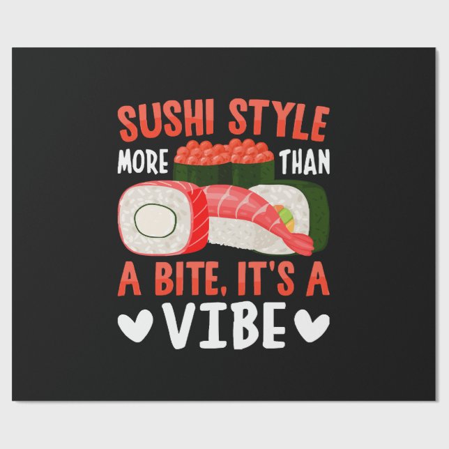 Papier Cadeau Style de sushi plus qu'une bouchée (Plat)