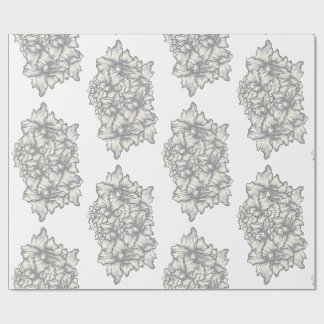 Papier Cadeau Style de tatouage floral baroque sombre
