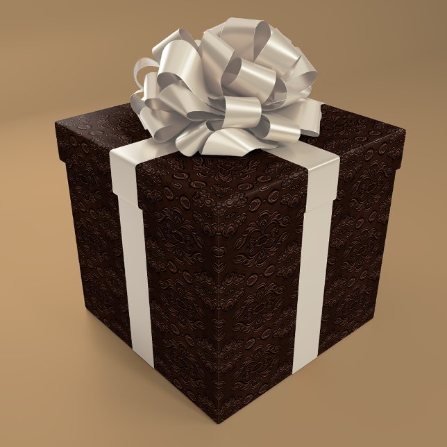 Papier Cadeau Style Floral baroque Faux Motif en cuir (Créateur téléchargé)