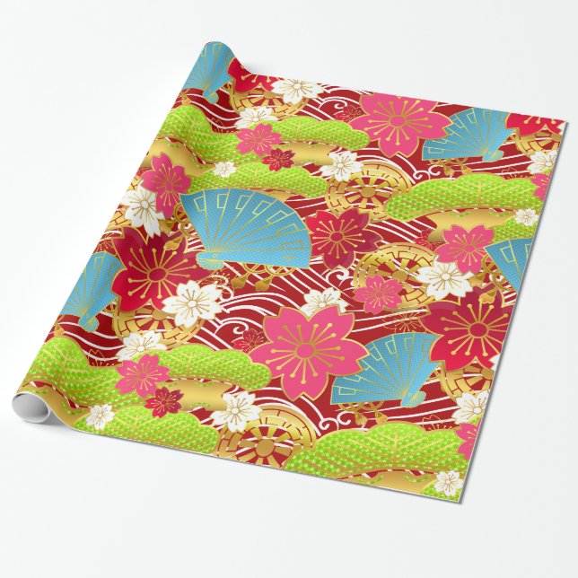 Papier Cadeau Style Giftwrap de Chiyogami (Déroulé)