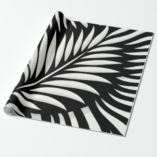 Papier Cadeau Style Leaf Zebra Stripes