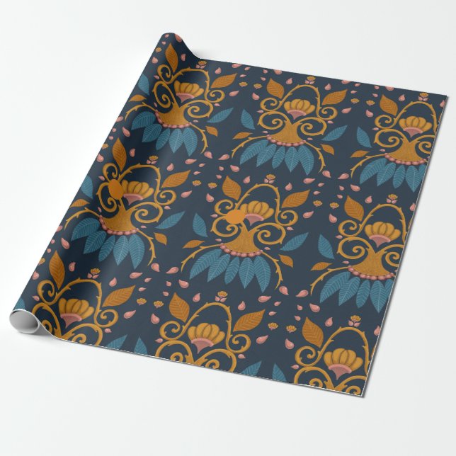 Papier Cadeau Style médiéval motif orné (Déroulé)