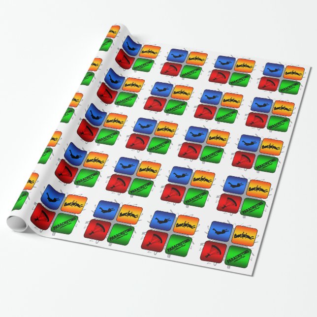 Papier Cadeau Style urbain de parachutage stupéfiant (Déroulé)