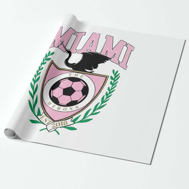 Papier Cadeau Style Varsity de football de Miami (Déroulé)