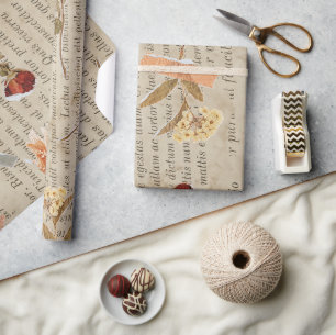 Papier Cadeau Style vintage cool Vieux journal Bonne année