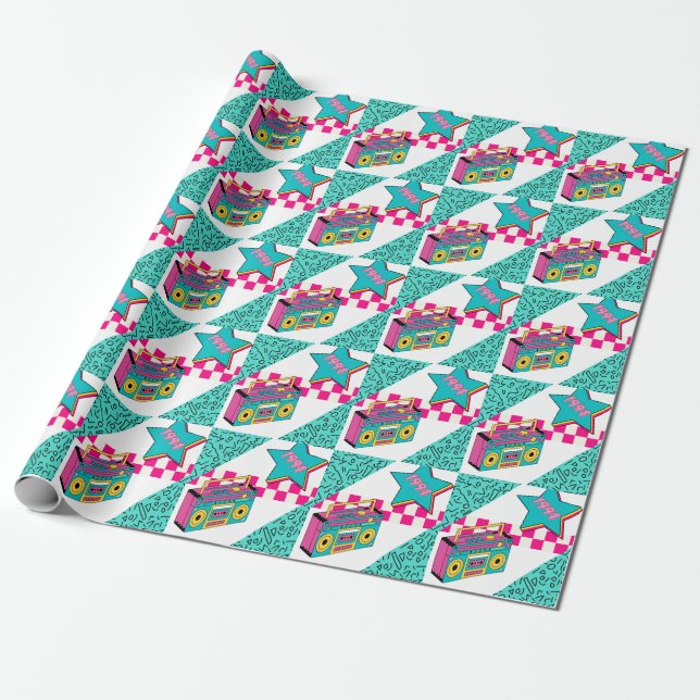 Papier Cadeau Style vintage Stéréo 1994 (Déroulé)
