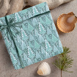 Papier Cadeau Stylisé Coastal Christmas Trees Motif#6b ID1009<br><div class="desc">Célébrez la saison des Fêtes avec une touche de charme côtier en utilisant notre design unique de Noël. Ce motif enchanteur présente des arbres de Noël abstraits et stylisés, dans des tons élégants, allant du turquoise profond au blanc immaculé. Faisant partie de notre collection de Noël côtier, ce design combine...</div>