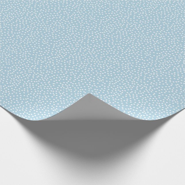 Papier Cadeau Stylish tendance Boy Light Blue Polka Dot (Coin)