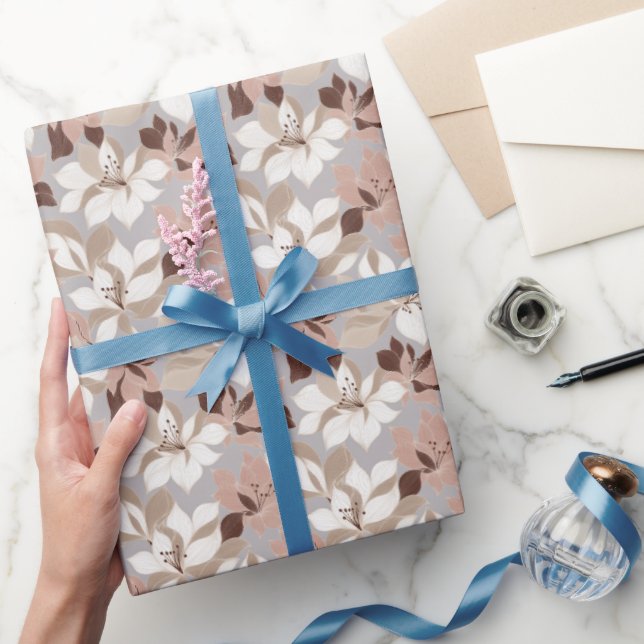 Papier Cadeau Stylized Abstract Petals in Trendy Colors (Cadeaux)