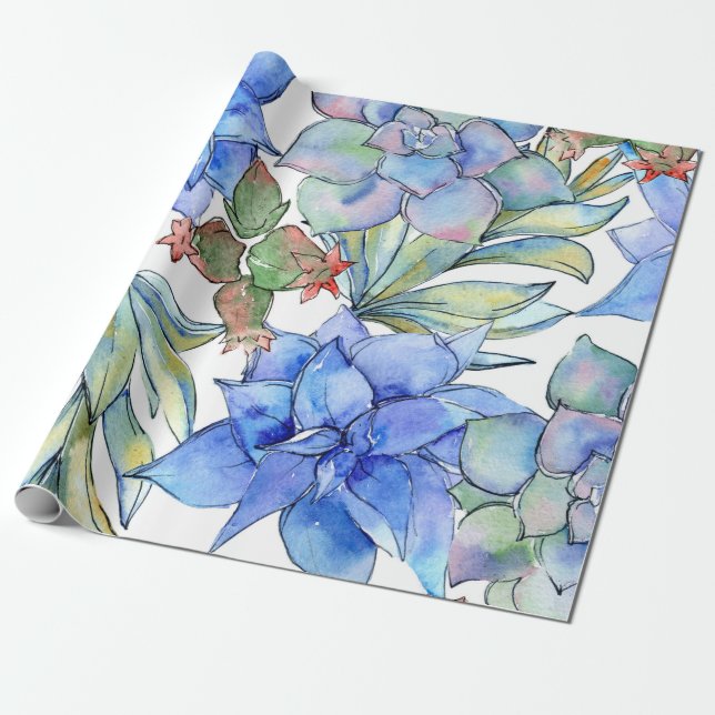 Papier Cadeau Succulentes (Déroulé)