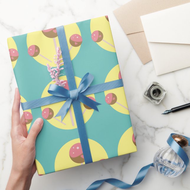 Papier Cadeau Sucette de gâteau de la Saint-Valentin (Cadeaux)