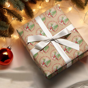 Papier Cadeau Sucre de canne blanc blanc blanc personnalisé Vert