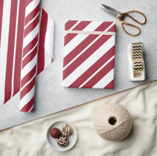 Papier Cadeau Sucre de canne Red and White Stripes ou thème Amér