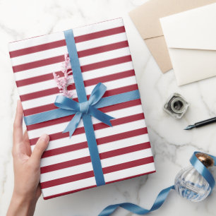Papier Cadeau Sucre de canne Red and White Stripes ou thème amér