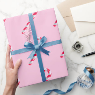 Papier Cadeau Sucre de canne rose Noël