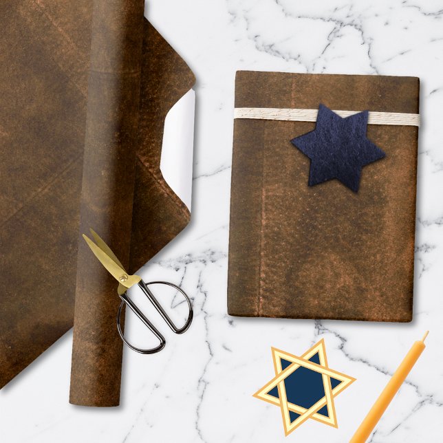 Papier Cadeau Suede Seam Look en cuir (Créateur téléchargé)